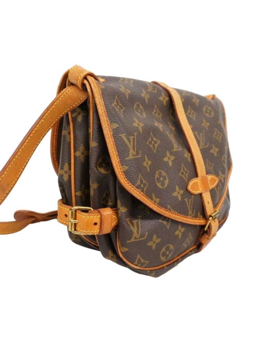 Louis Vuitton Shoulder Bag Monogram Saumur 30 Brown - Picture 2 of 10